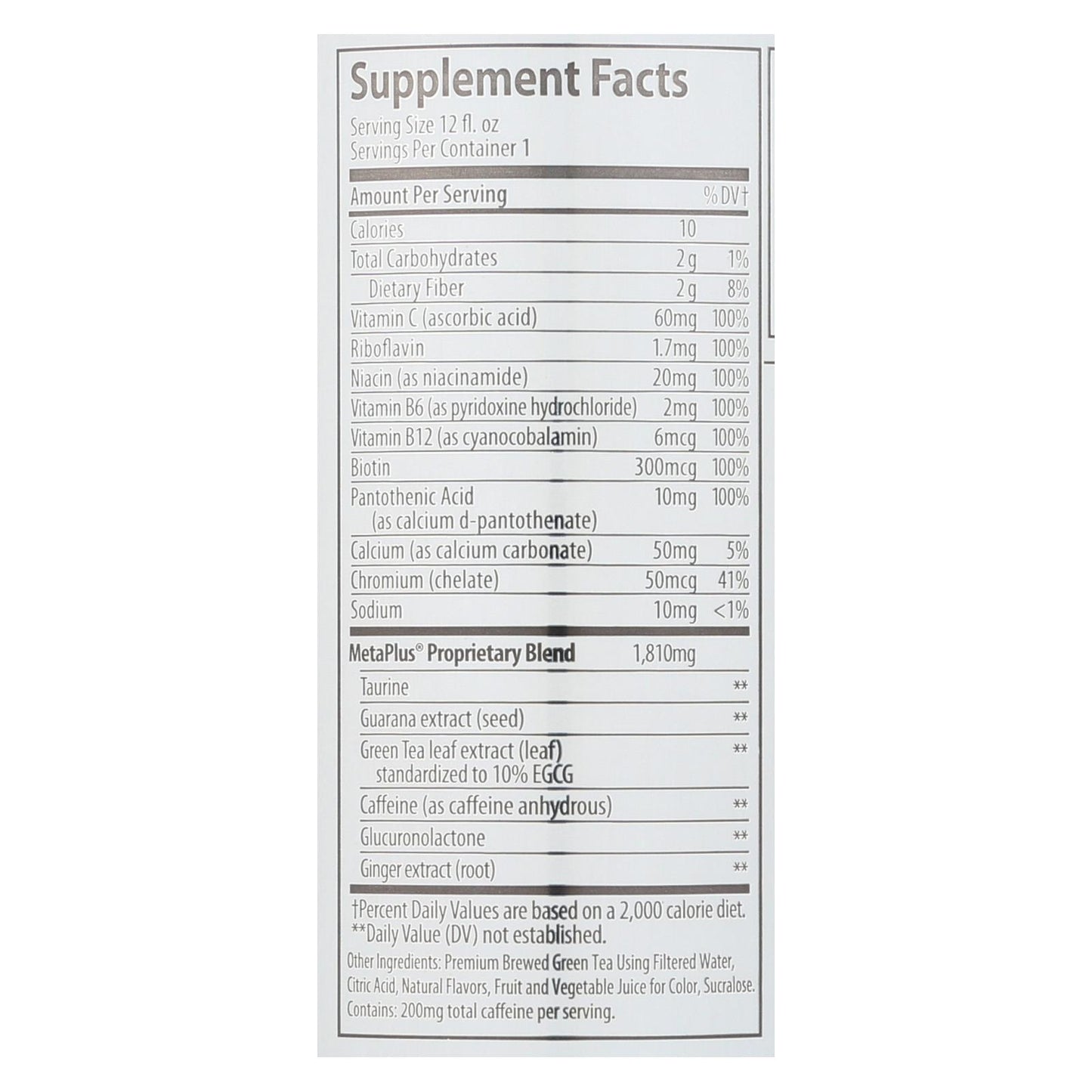 Celsius Non-carbonated Raspberry Acai Green Tea Dietary Supplement - Case Of 12