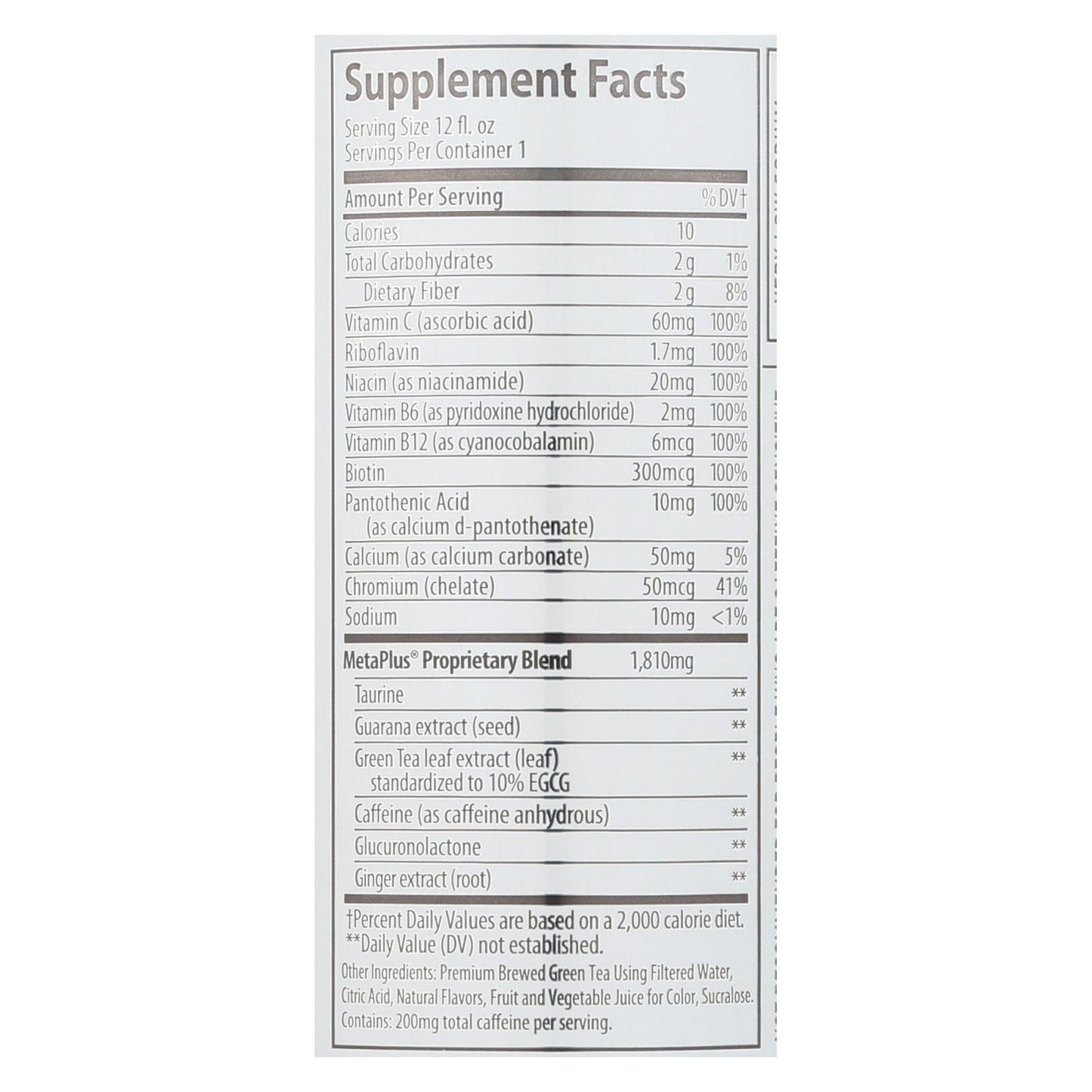 Celsius Non-carbonated Raspberry Acai Green Tea Dietary Supplement - Case Of 12