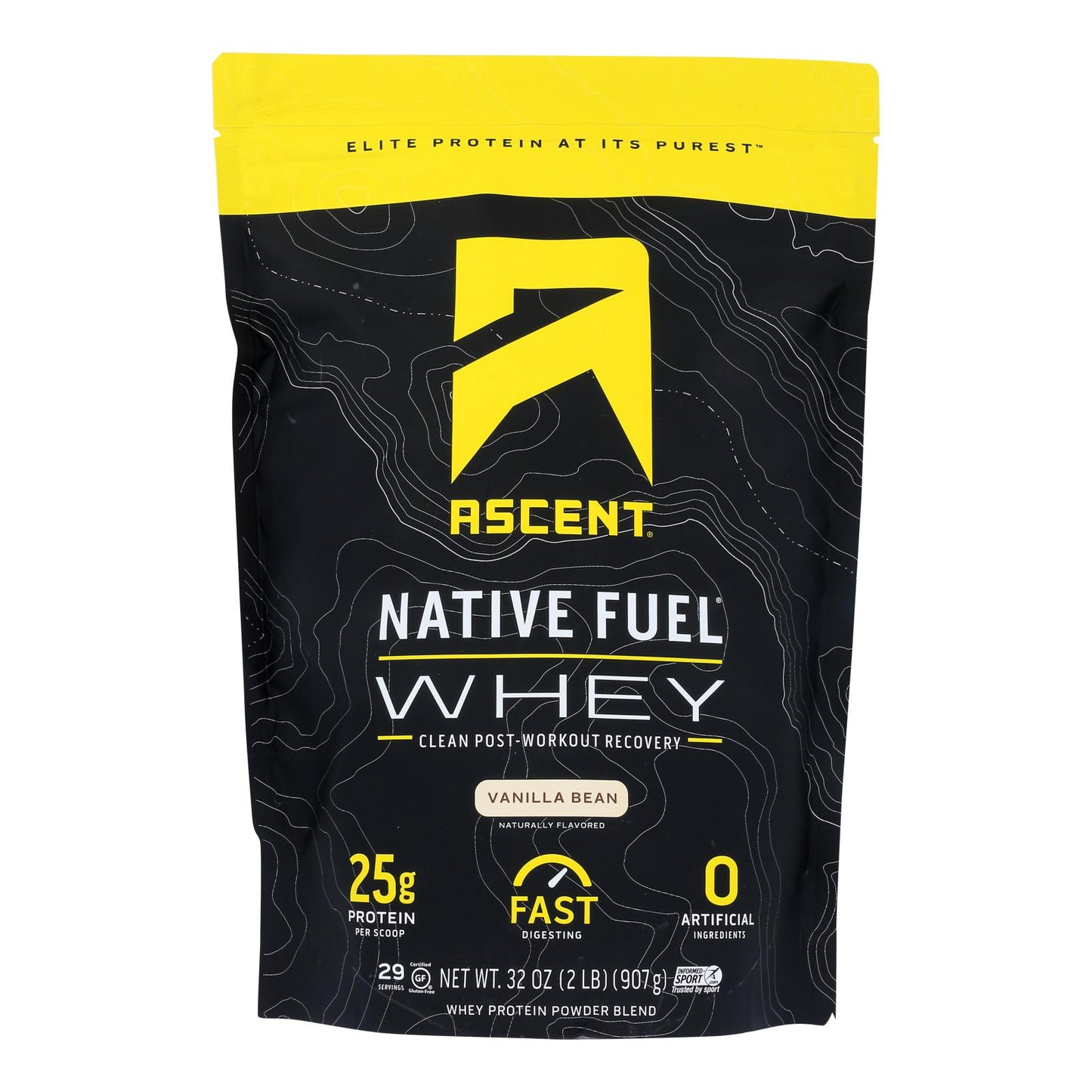 Ascent Native Fuel Vanilla Bean Whey Protein Powder Blend Vanilla Bean- 1 Each - 2 Lb