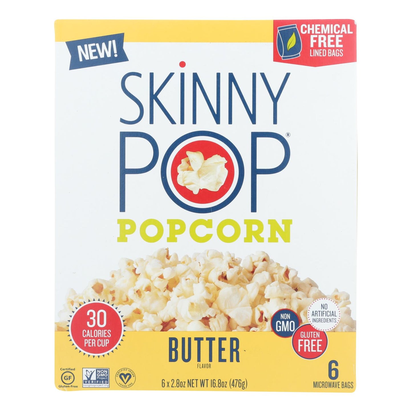 Skinnypop Popcorn - Popcorn Micro Butter - Case Of 6