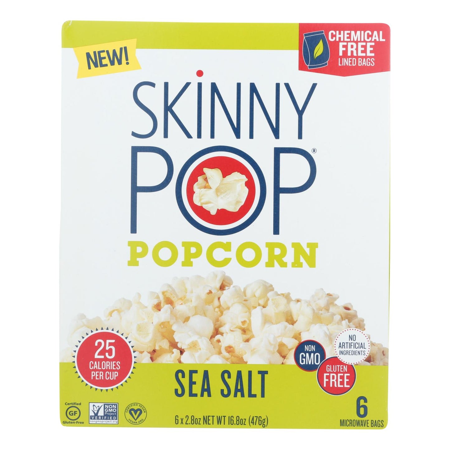 Skinnypop Popcorn - Popcorn Mirco Sea Salt - Case Of 6