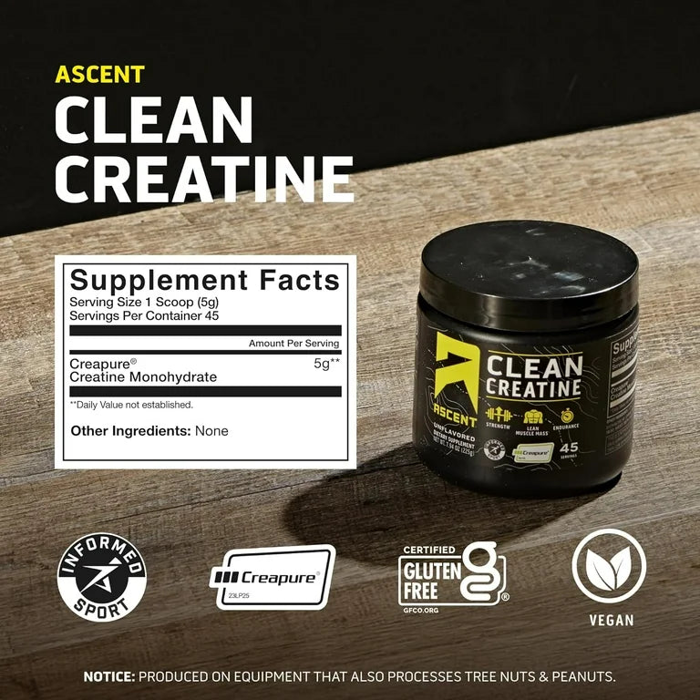 Ascent Native Fuel - Creatine Unflavored - Ea Of 1-7.94 Oz
