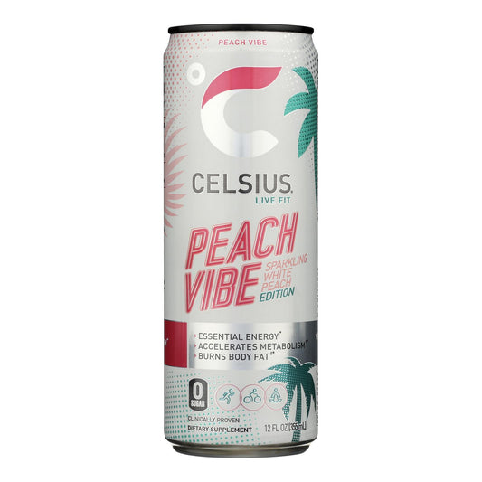 Celsius - Drink Sparkling Peach Vibe - Case Of 12